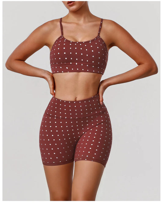Women's Polka Dot Yoga Set