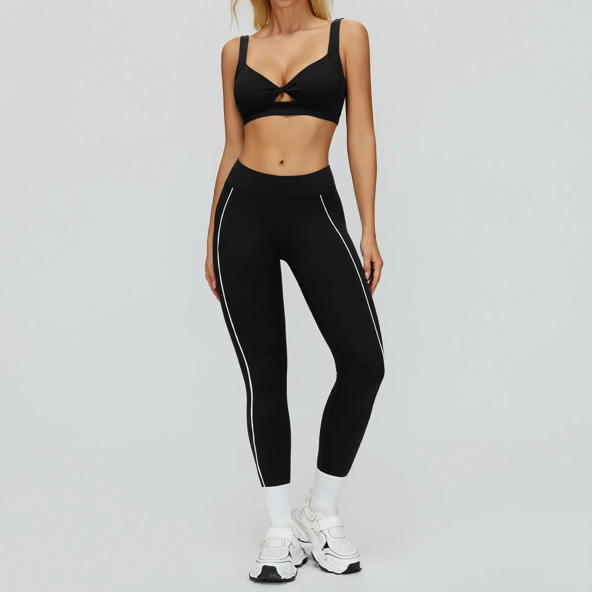 Wholesale Gym Wear - Seamless Yoga Set | Color Block Sports Set