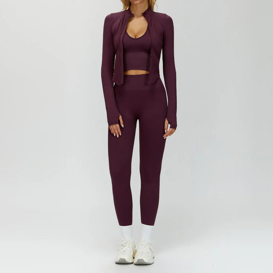 Seamless Ribbed Yoga Set - Sports Bra & Pants | Sportswear Supplier
