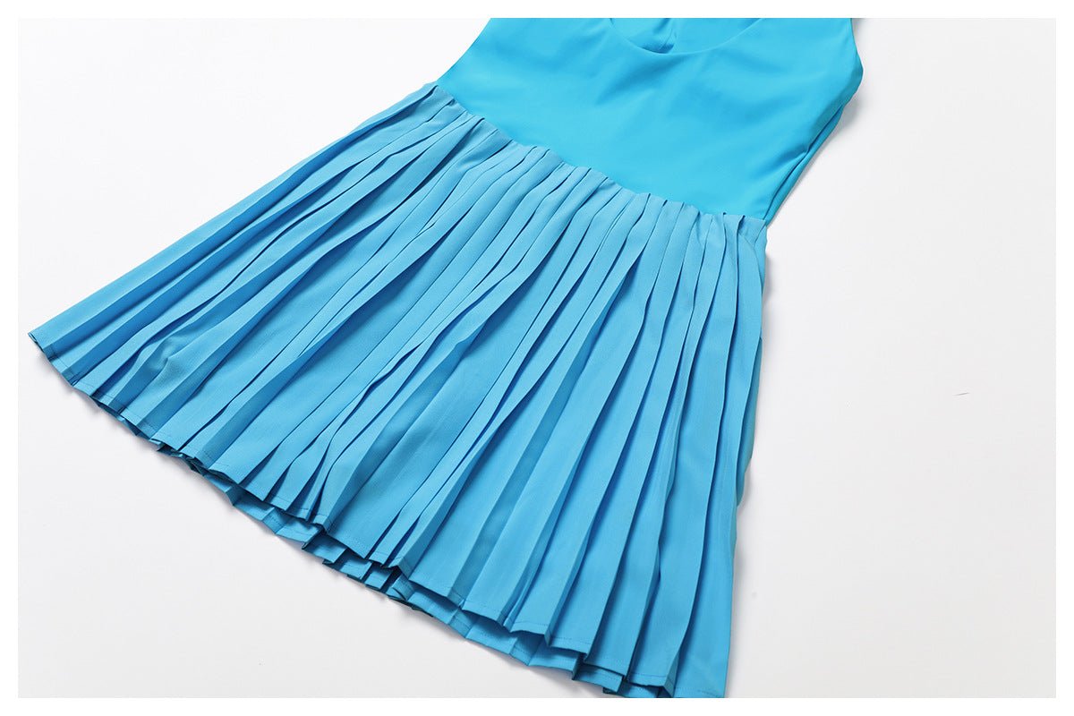 Anti - Peek Sports Dress - Naked - Feel Two - in - One Tennis Skirt with Pockets - WutongActive