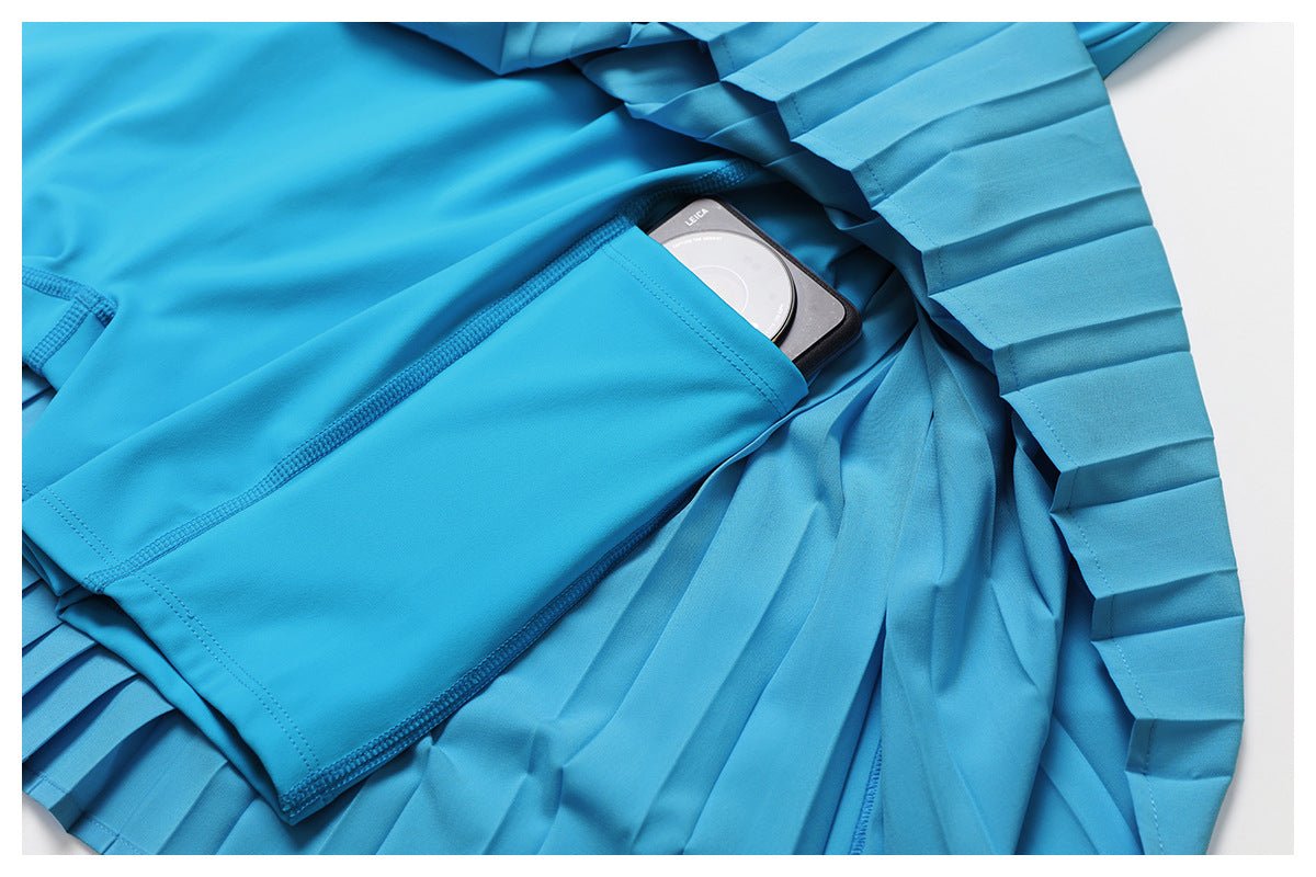Anti - Peek Sports Dress - Naked - Feel Two - in - One Tennis Skirt with Pockets - WutongActive