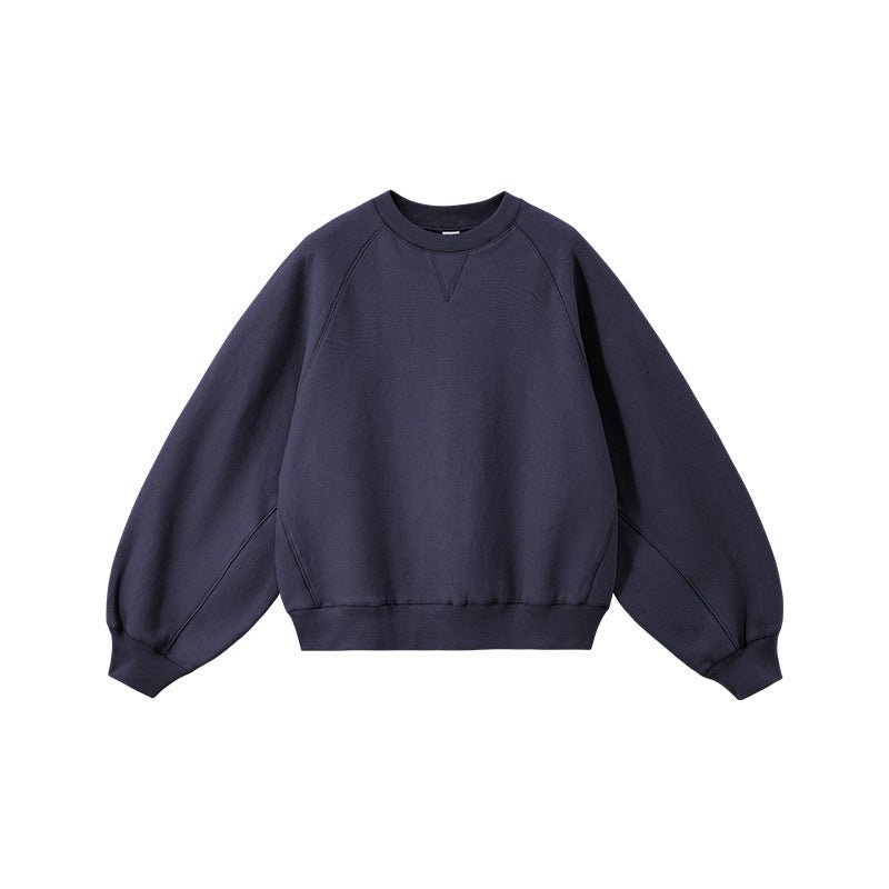 Batwing Sleeve Cross - Knit Sweatshirt - WutongActive