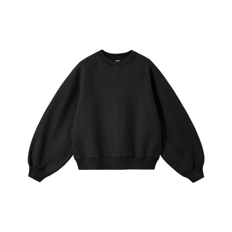Batwing Sleeve Cross - Knit Sweatshirt - WutongActive