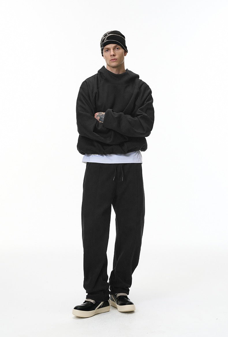 Eggshell Fleece Hoodie & curved - hem Sweatpants - WutongActive