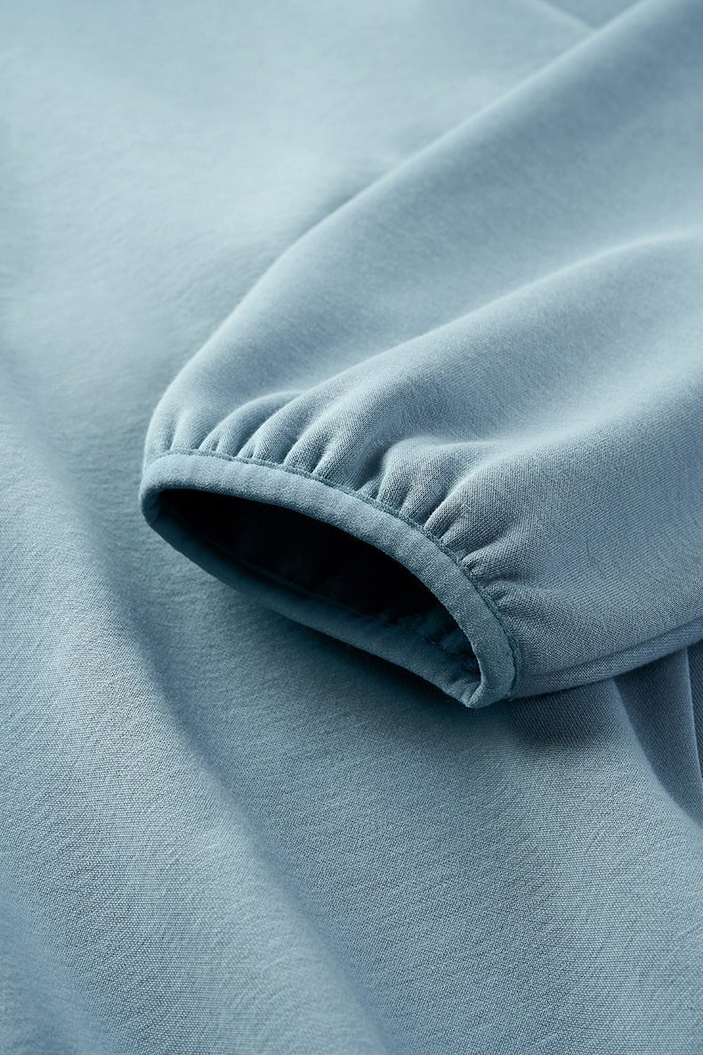Eggshell Fleece Hoodie & curved - hem Sweatpants - WutongActive