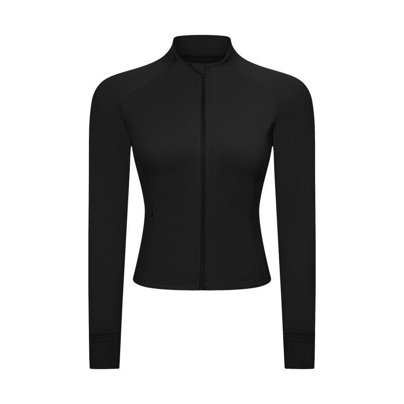 Fall Naked - Feel Yoga Jacket - Slim - Fit Cropped with Zipper Pockets - WutongActive