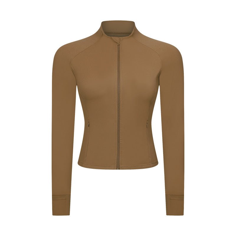 Fall Naked - Feel Yoga Jacket - Slim - Fit Cropped with Zipper Pockets - WutongActive