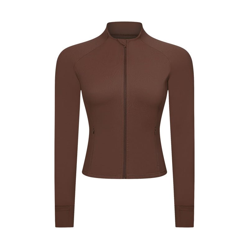Fall Naked - Feel Yoga Jacket - Slim - Fit Cropped with Zipper Pockets - WutongActive