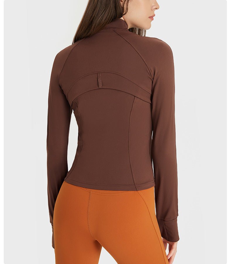 Fall Naked - Feel Yoga Jacket - Slim - Fit Cropped with Zipper Pockets - WutongActive