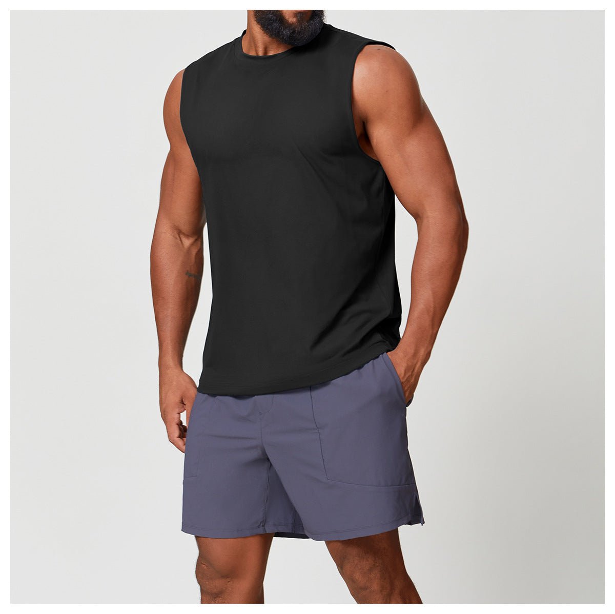 Men's Sleeveless Athletic Top - Breathable Sweat - Wicking Running - WutongActive