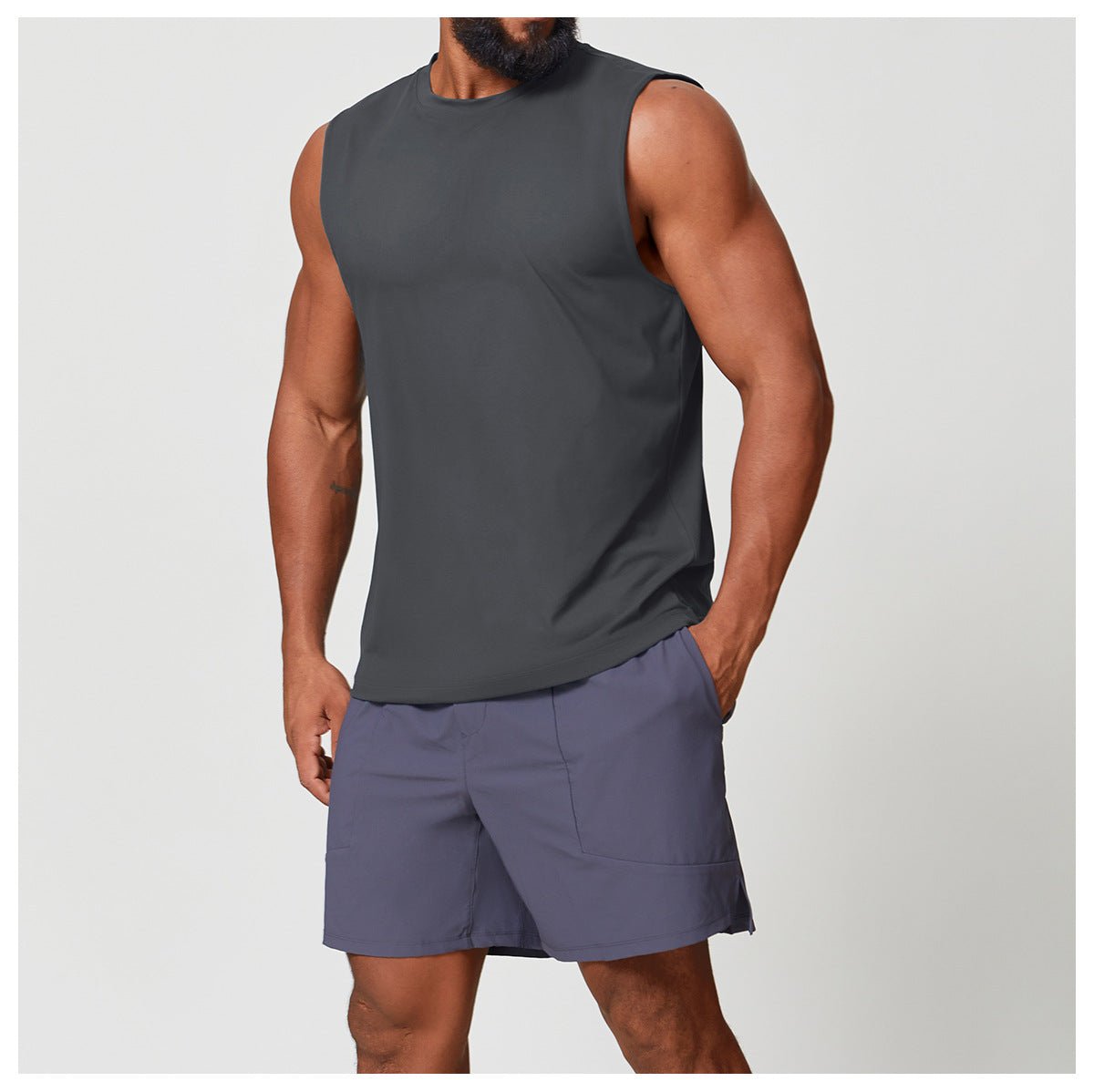 Men's Sleeveless Athletic Top - Breathable Sweat - Wicking Running - WutongActive