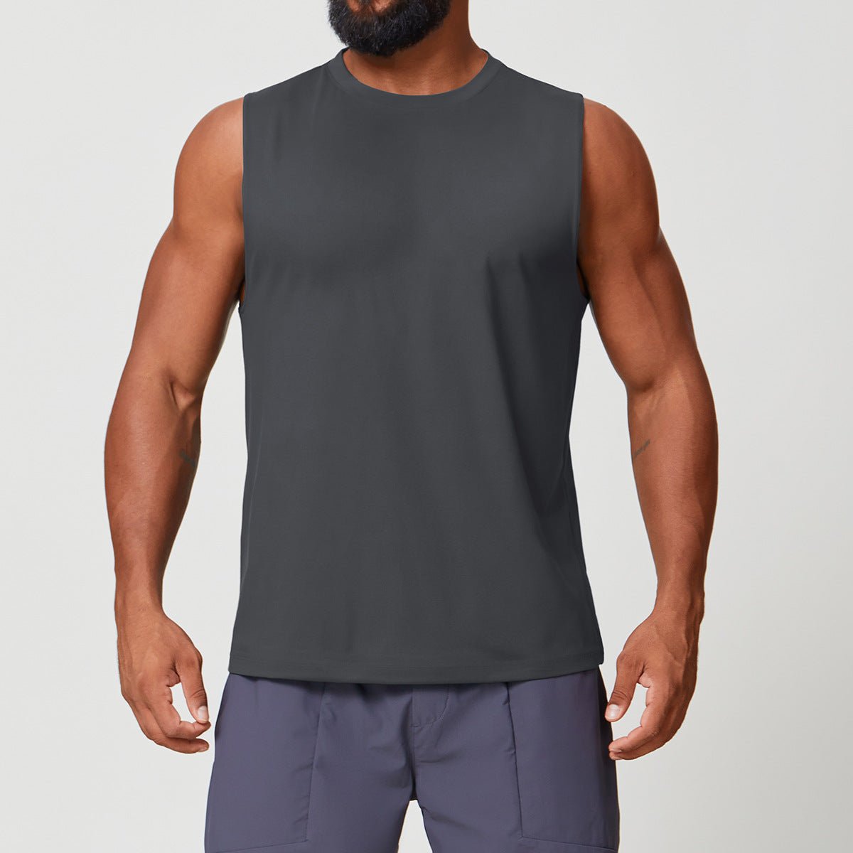 Men's Sleeveless Athletic Top - Breathable Sweat - Wicking Running - WutongActive