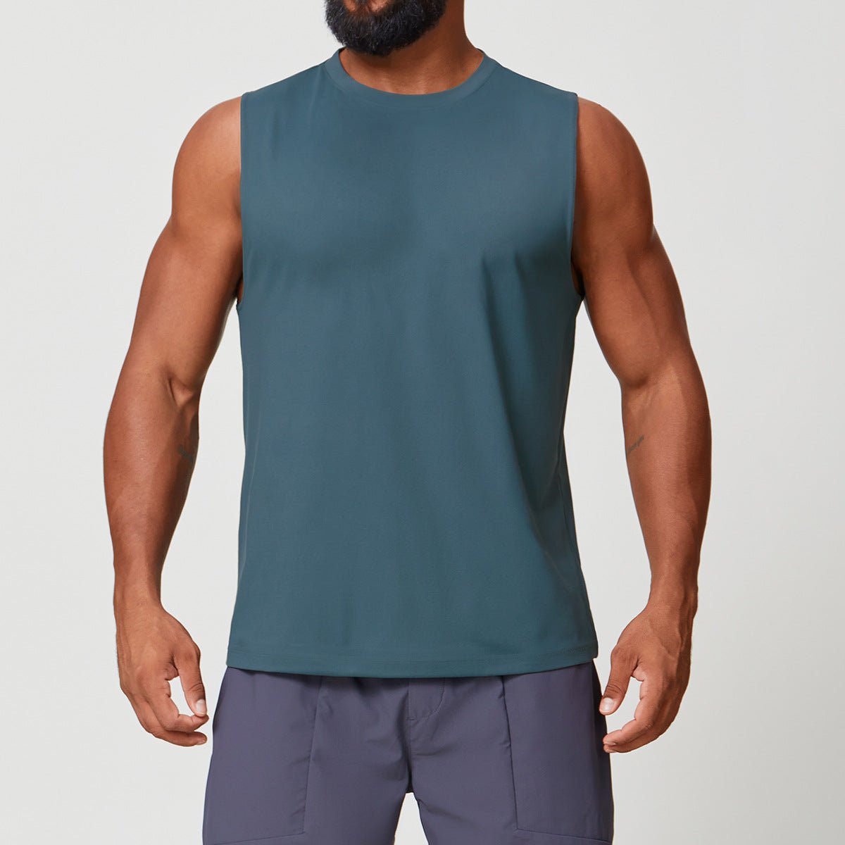 Men's Sleeveless Athletic Top - Breathable Sweat - Wicking Running - WutongActive