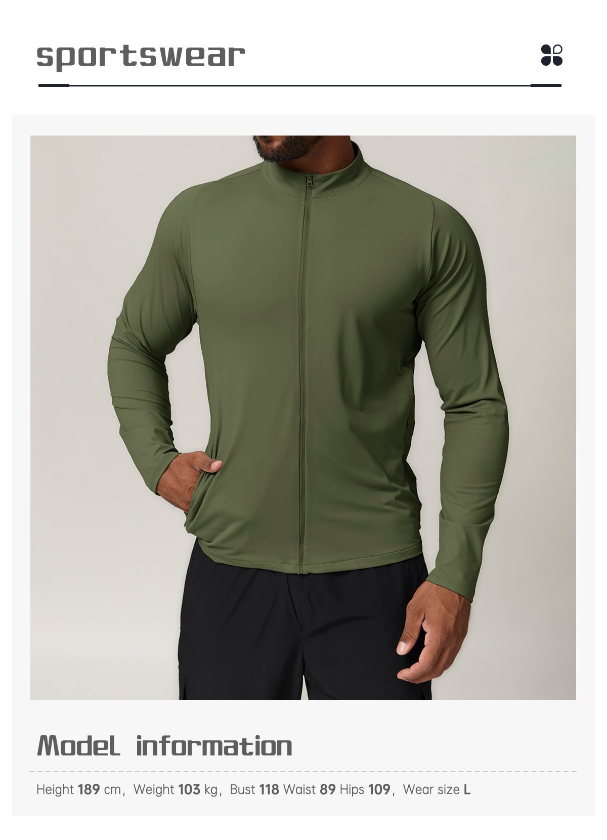 Men's Stand - Collar Training Jacket - WutongActive