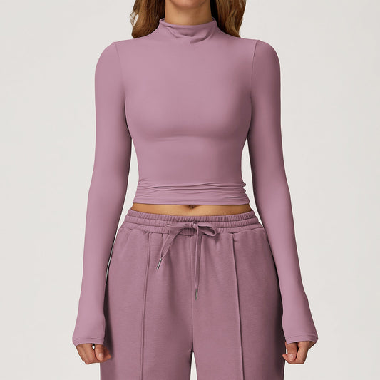 WutongActive Quick-Dry Fitness Long Sleeve Top Grayish Purple