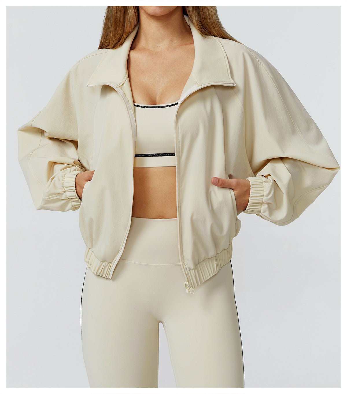 Quick - Dry Sports Jacket - Stand Collar Windproof Design for Women's Fitness - WutongActive