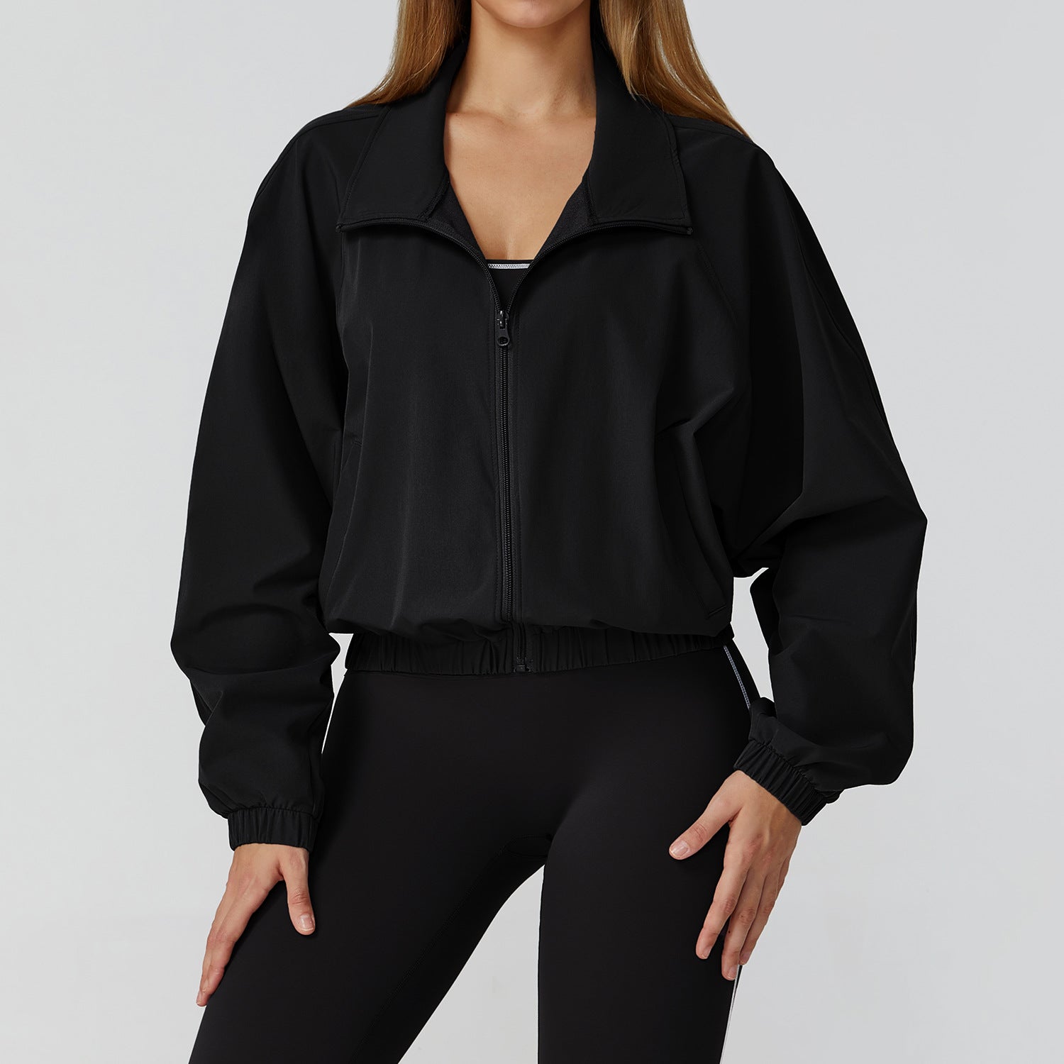 Quick - Dry Sports Jacket - Stand Collar Windproof Design for Women's Fitness - WutongActive