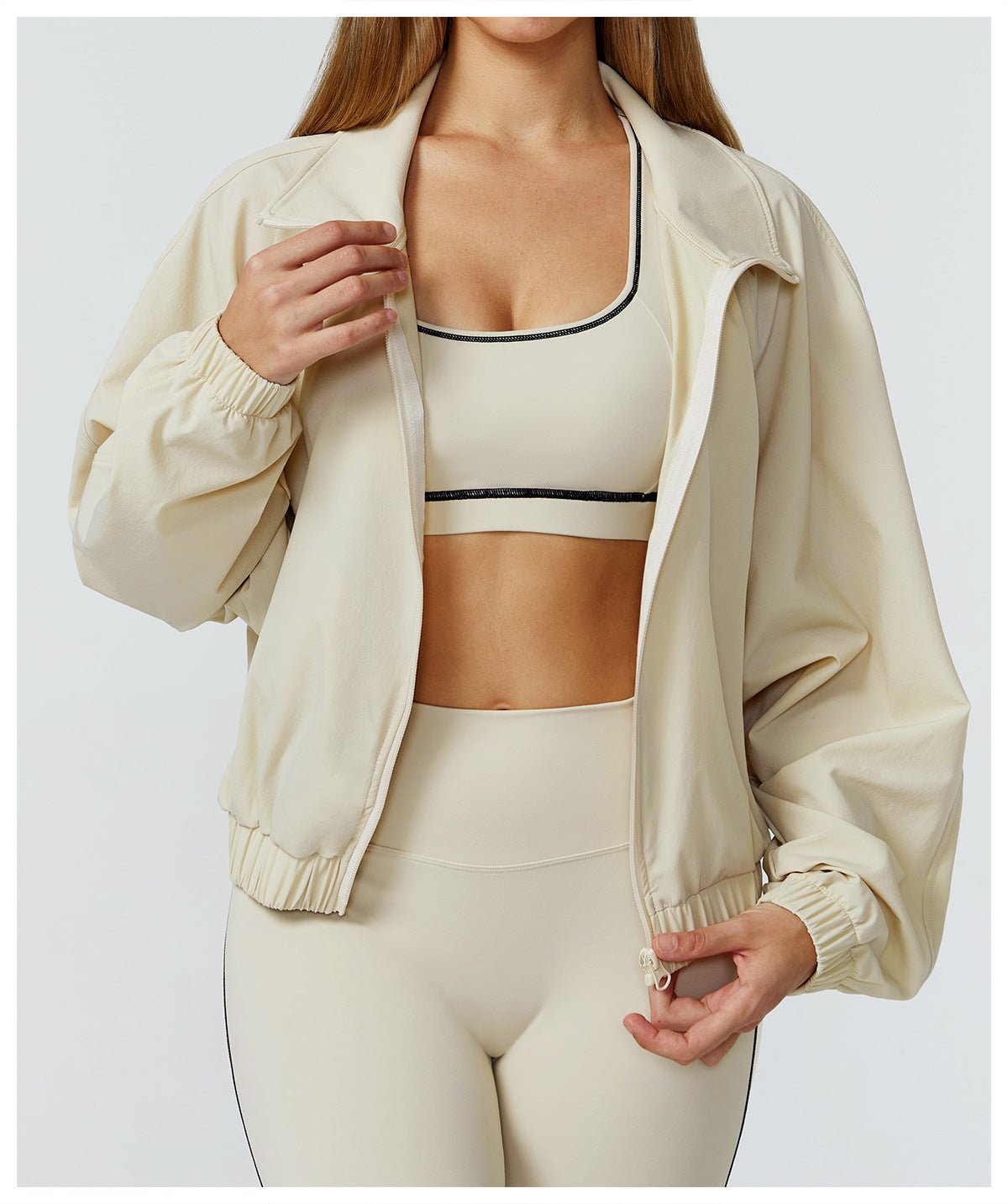 Quick - Dry Sports Jacket - Stand Collar Windproof Design for Women's Fitness - WutongActive