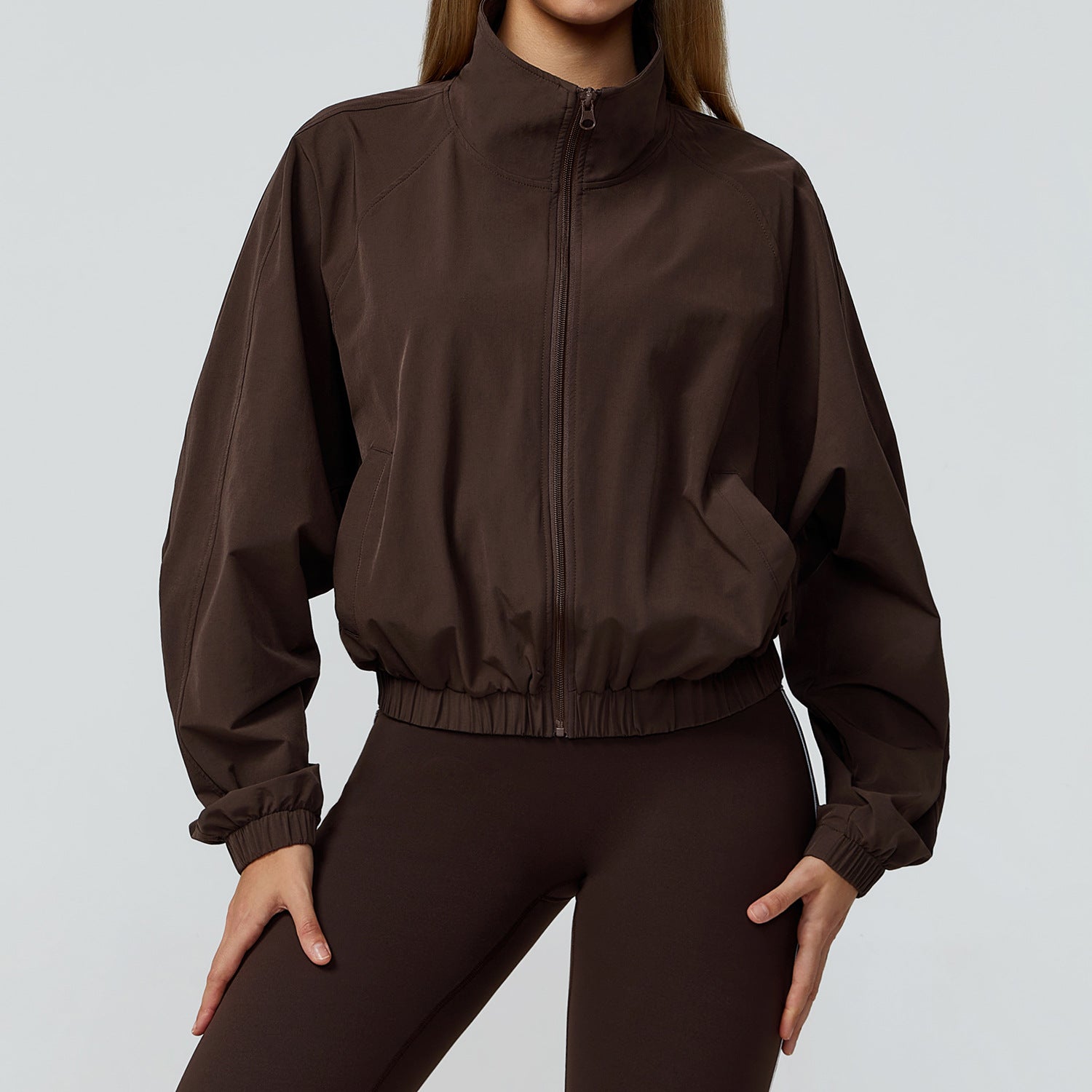 Quick - Dry Sports Jacket - Stand Collar Windproof Design for Women's Fitness - WutongActive