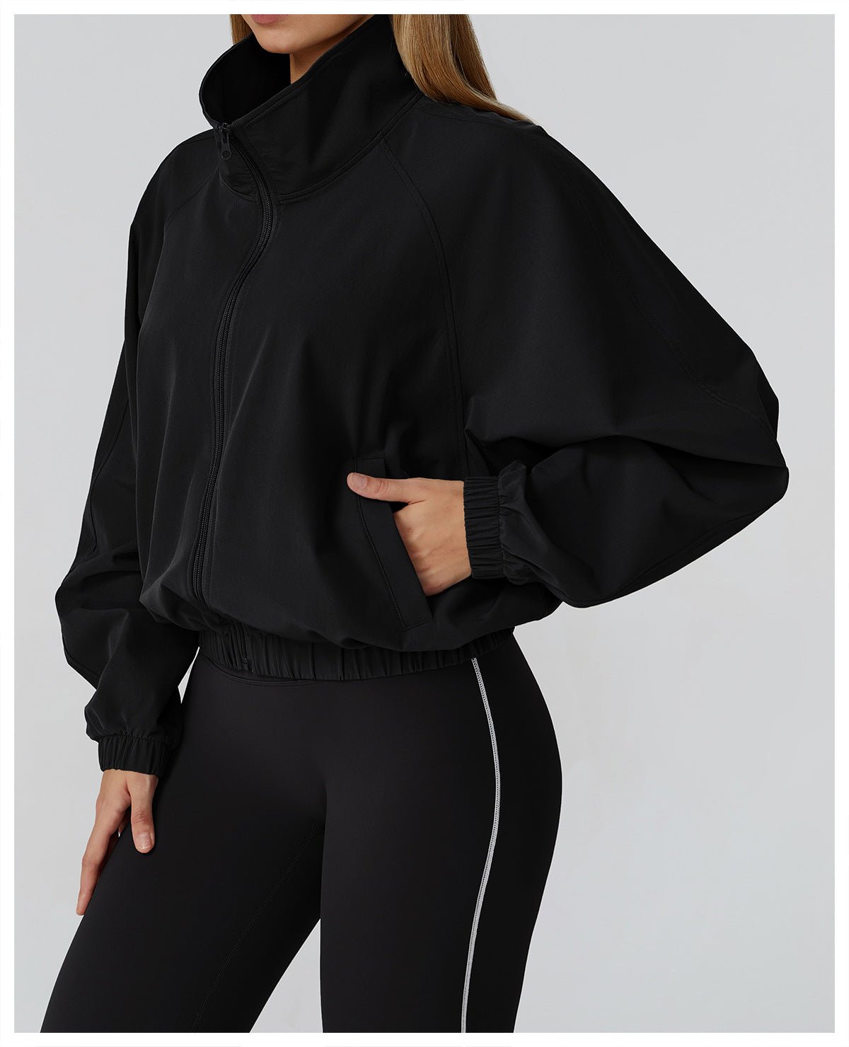 Quick - Dry Sports Jacket - Stand Collar Windproof Design for Women's Fitness - WutongActive
