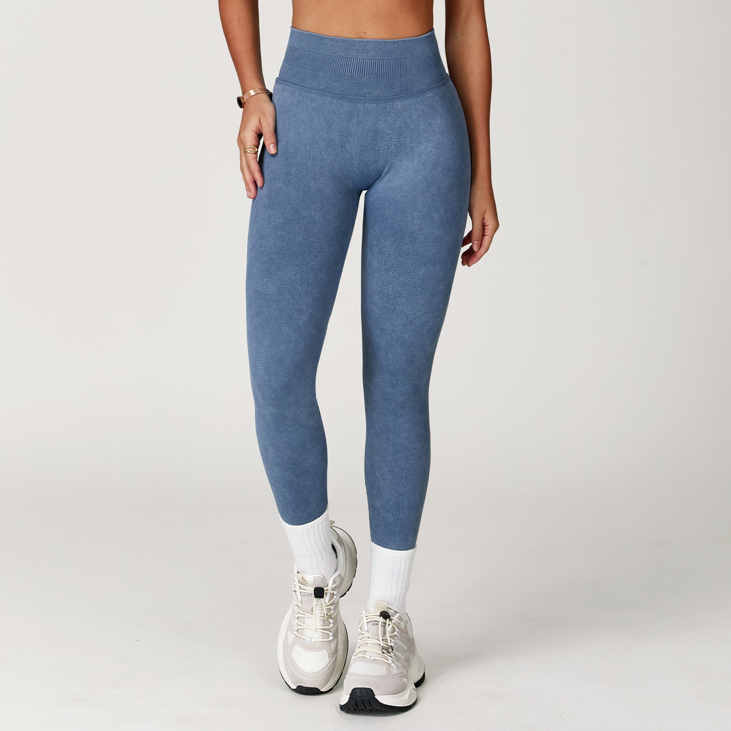Seamless Sand - Washed Yoga Pants - High - Waisted Tummy Control - WutongActive
