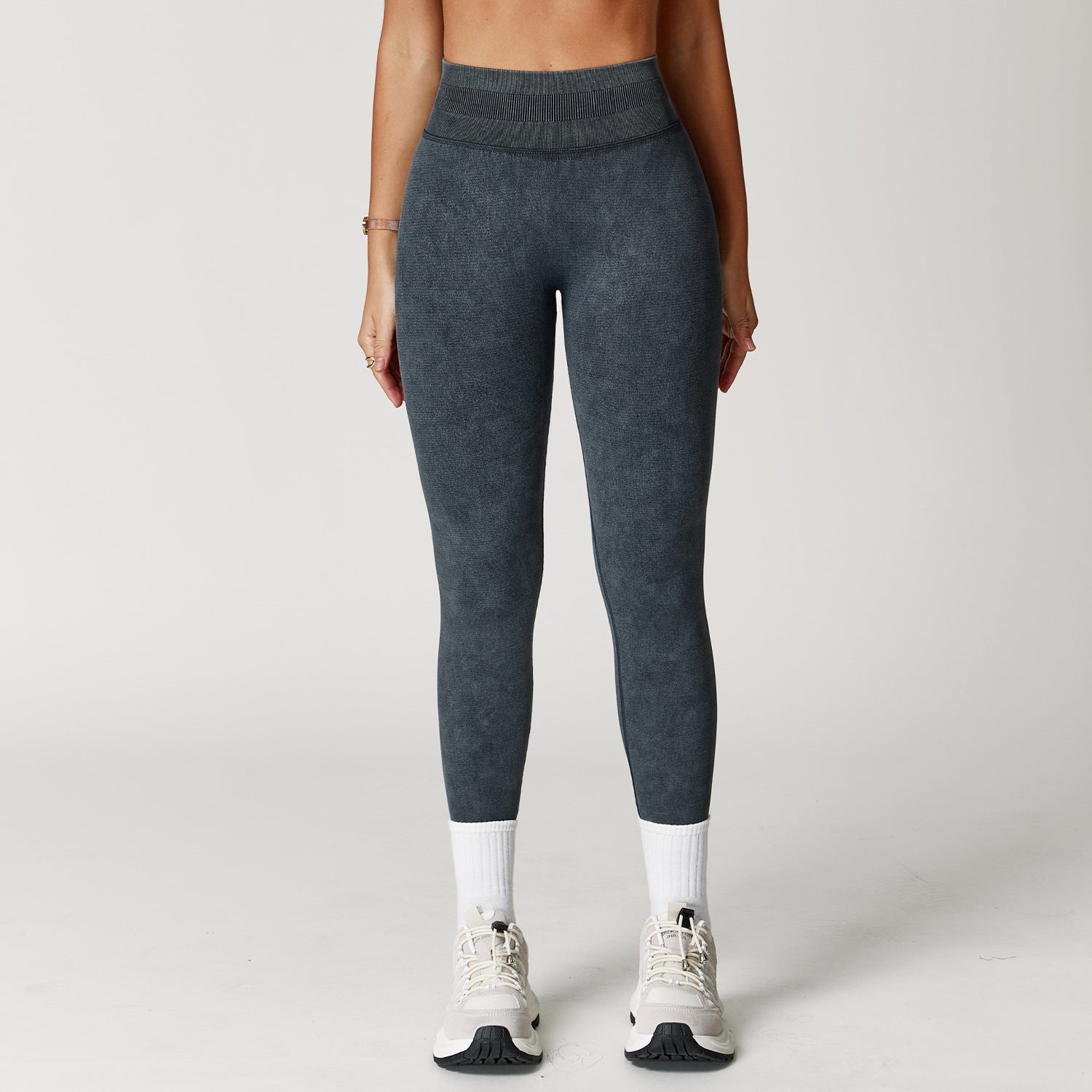 Seamless Sand - Washed Yoga Pants - High - Waisted Tummy Control - WutongActive