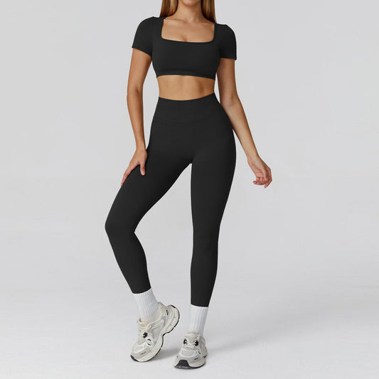 Seamless Yoga Set for Women: Hollow - Out Back - WutongActive