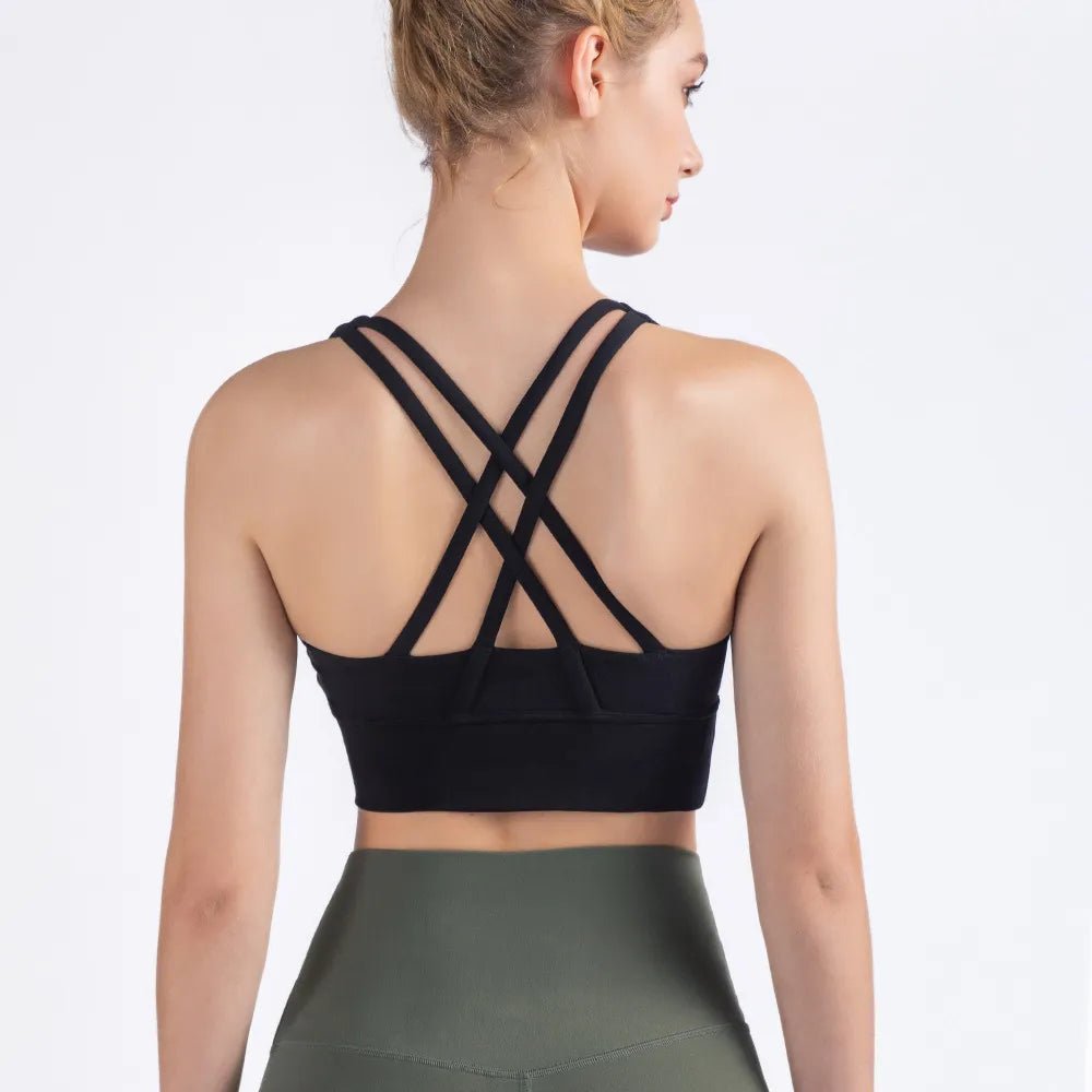 Sports Bra for Women + Naked Feel Racerback with Removable Cups - WutongActive