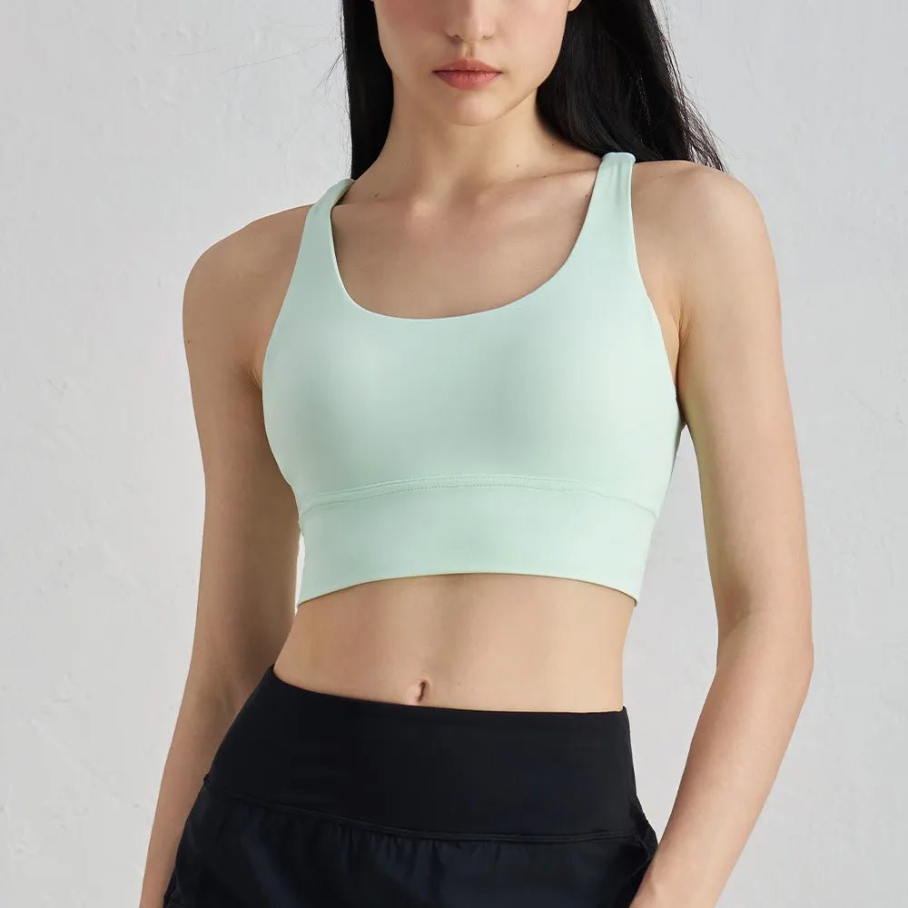 Sports Bra for Women + Naked Feel Racerback with Removable Cups - WutongActive