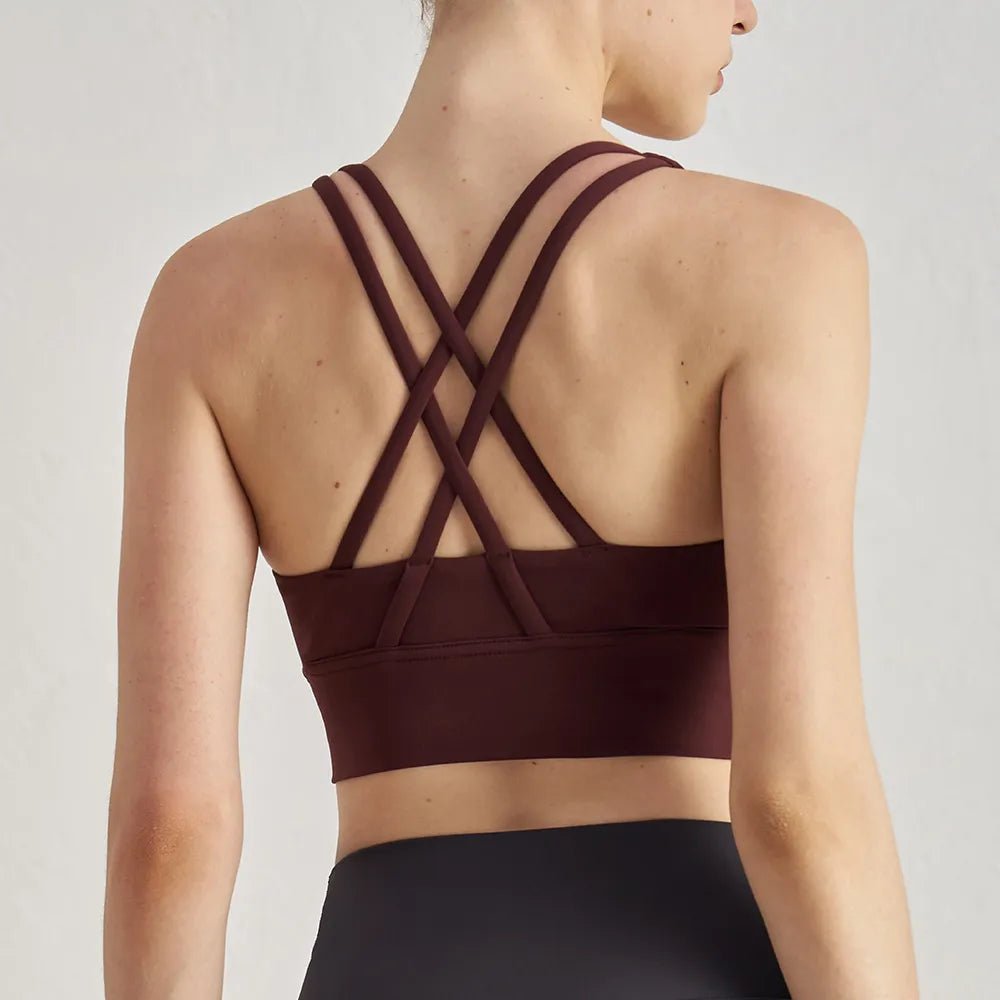 Sports Bra for Women + Naked Feel Racerback with Removable Cups - WutongActive