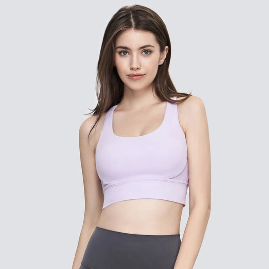 WutongActive Sports Bra for Women + Naked Feel Racerback with Removable Cups Orchid Bloom