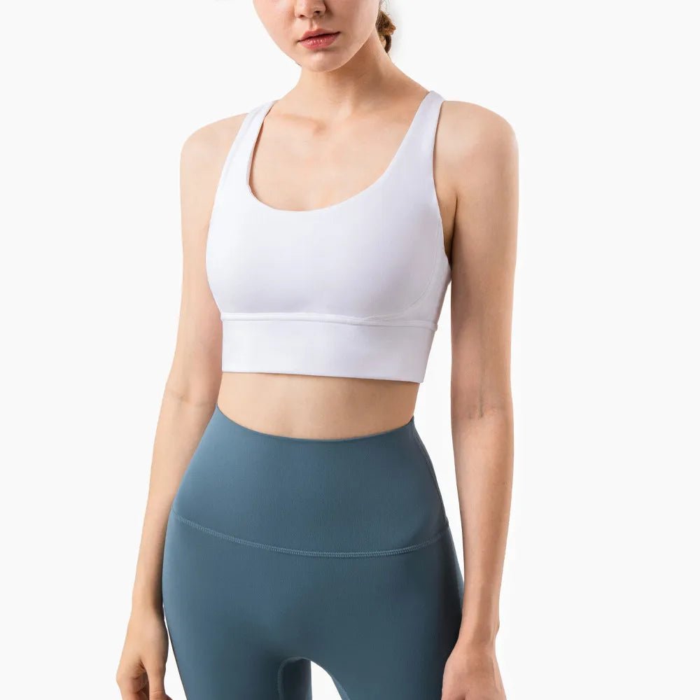 Sports Bra for Women + Naked Feel Racerback with Removable Cups - WutongActive
