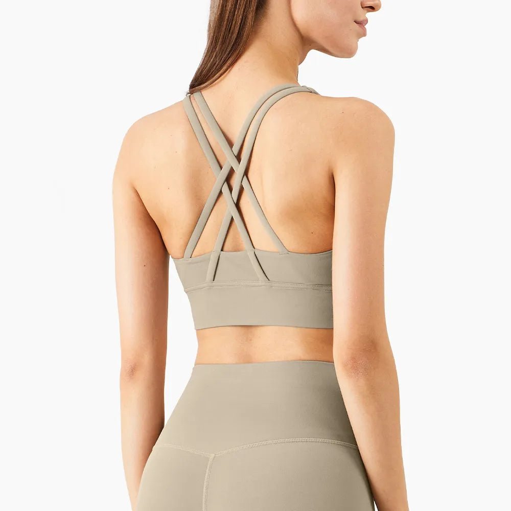 Sports Bra for Women + Naked Feel Racerback with Removable Cups - WutongActive
