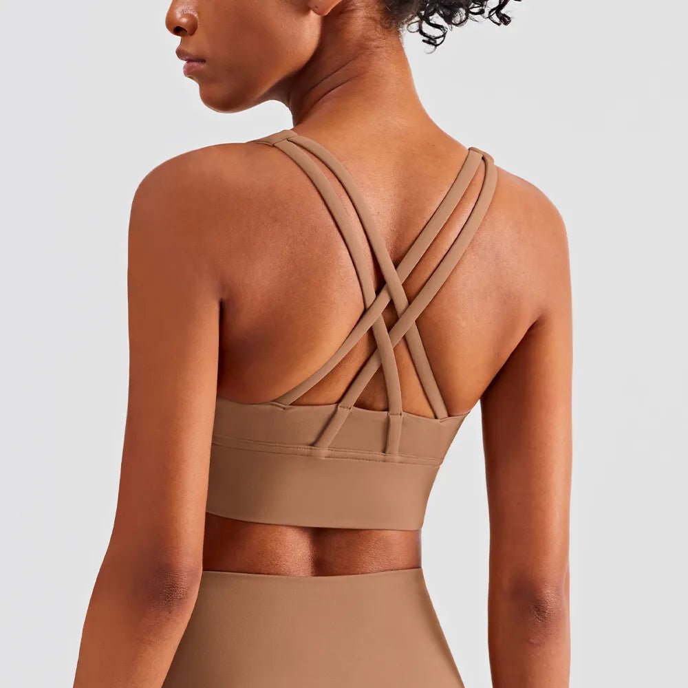 Sports Bra for Women + Naked Feel Racerback with Removable Cups - WutongActive