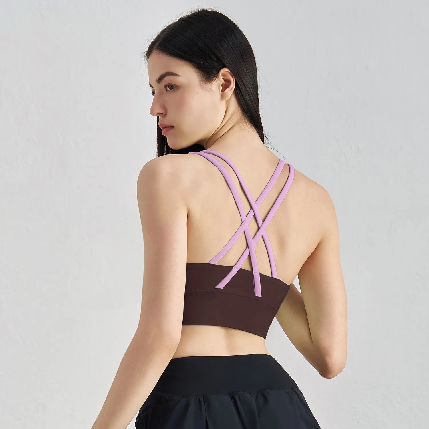 Sports Bra for Women + Naked Feel Racerback with Removable Cups - WutongActive