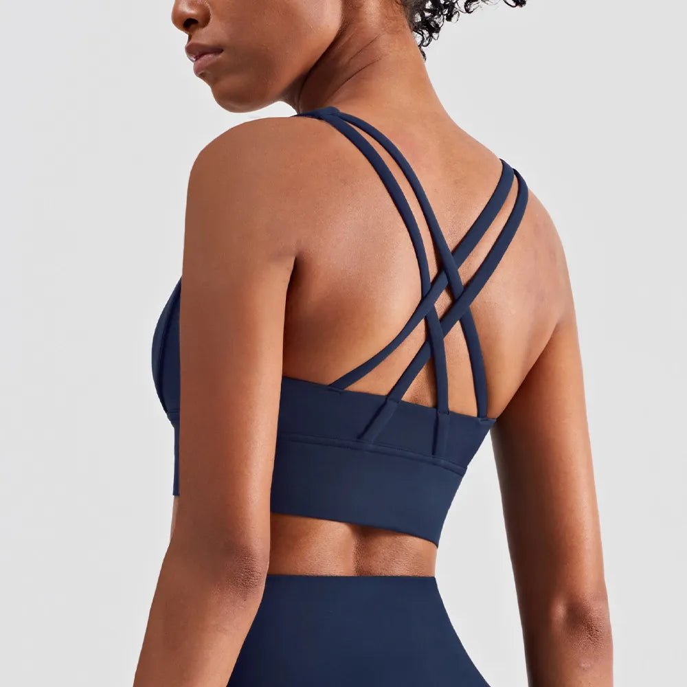 Sports Bra for Women + Naked Feel Racerback with Removable Cups - WutongActive