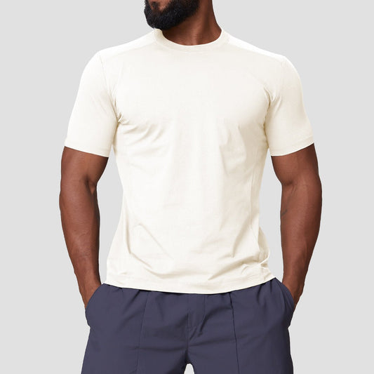 WutongActive Travel Crewneck Tee Herringbone White