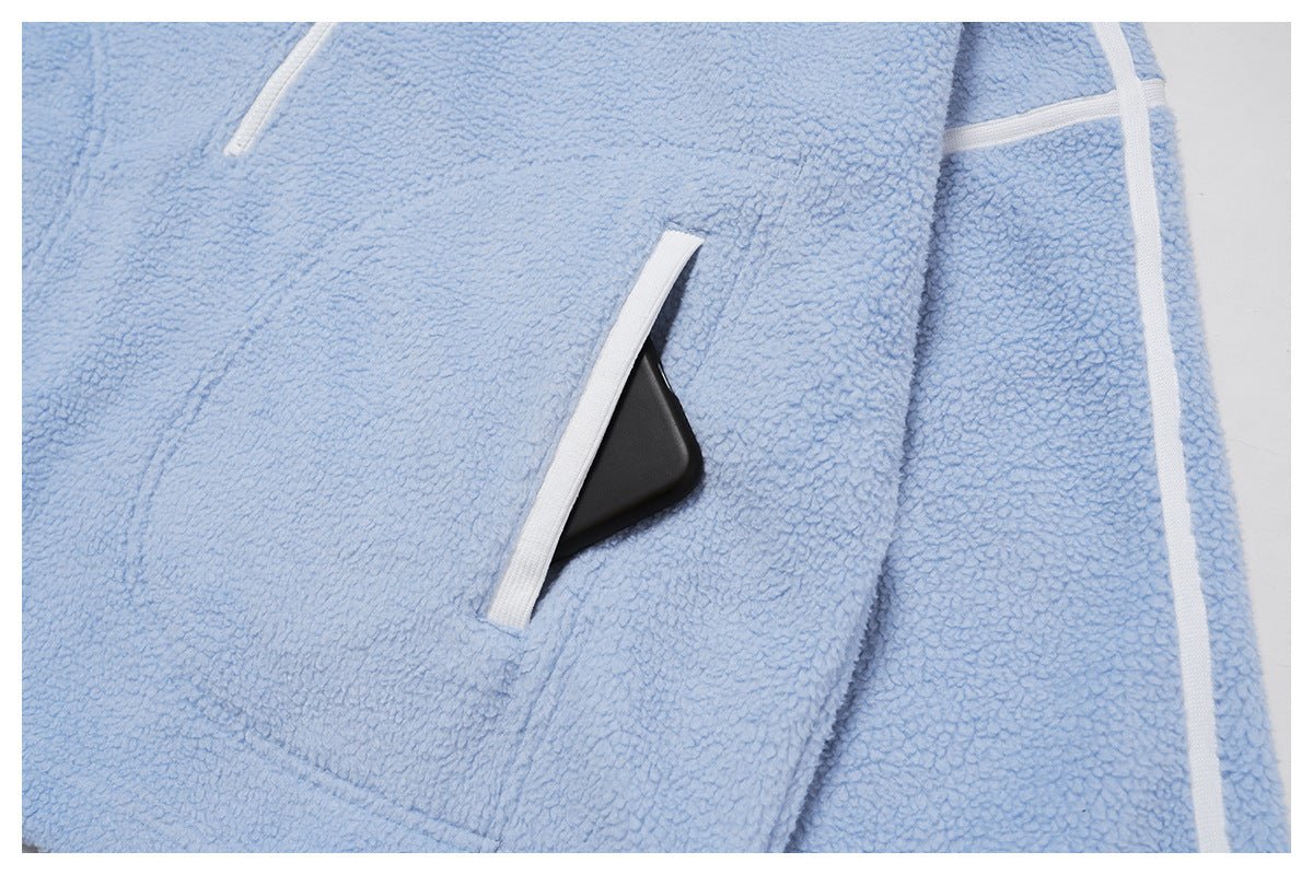 Warm Stand Collar Fleece Jacket - Cozy Athletic Outerwear - WutongActive
