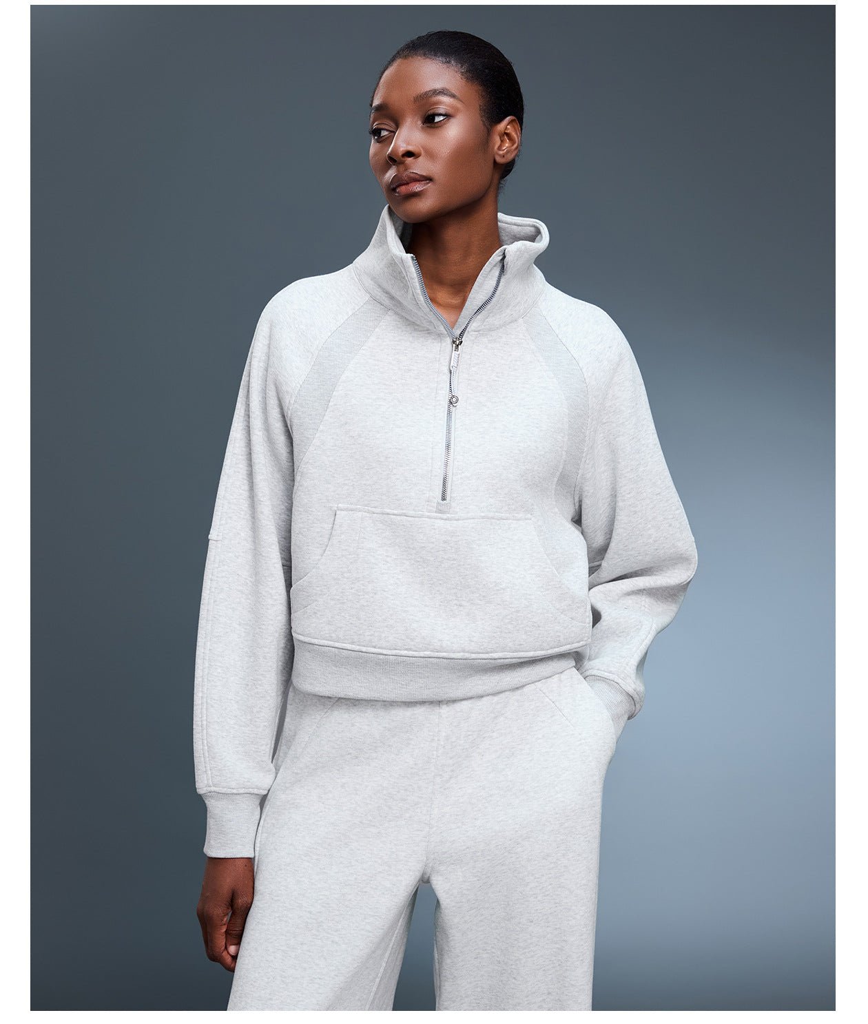 Winter Fleece - Lined Half - Zip High - Neck Pullover Thermal Jacket - WutongActive