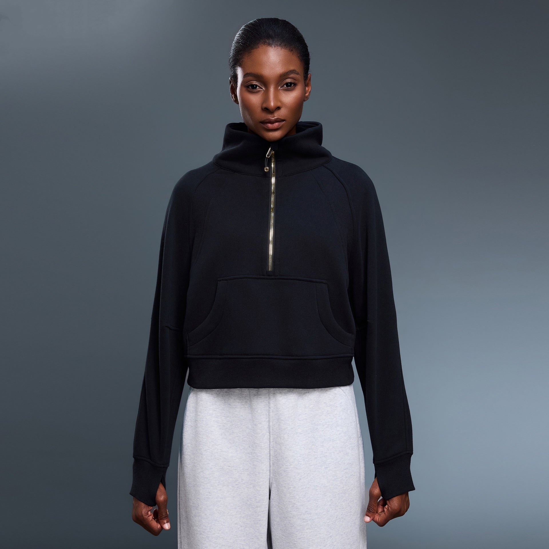 Winter Fleece - Lined Half - Zip High - Neck Pullover Thermal Jacket - WutongActive