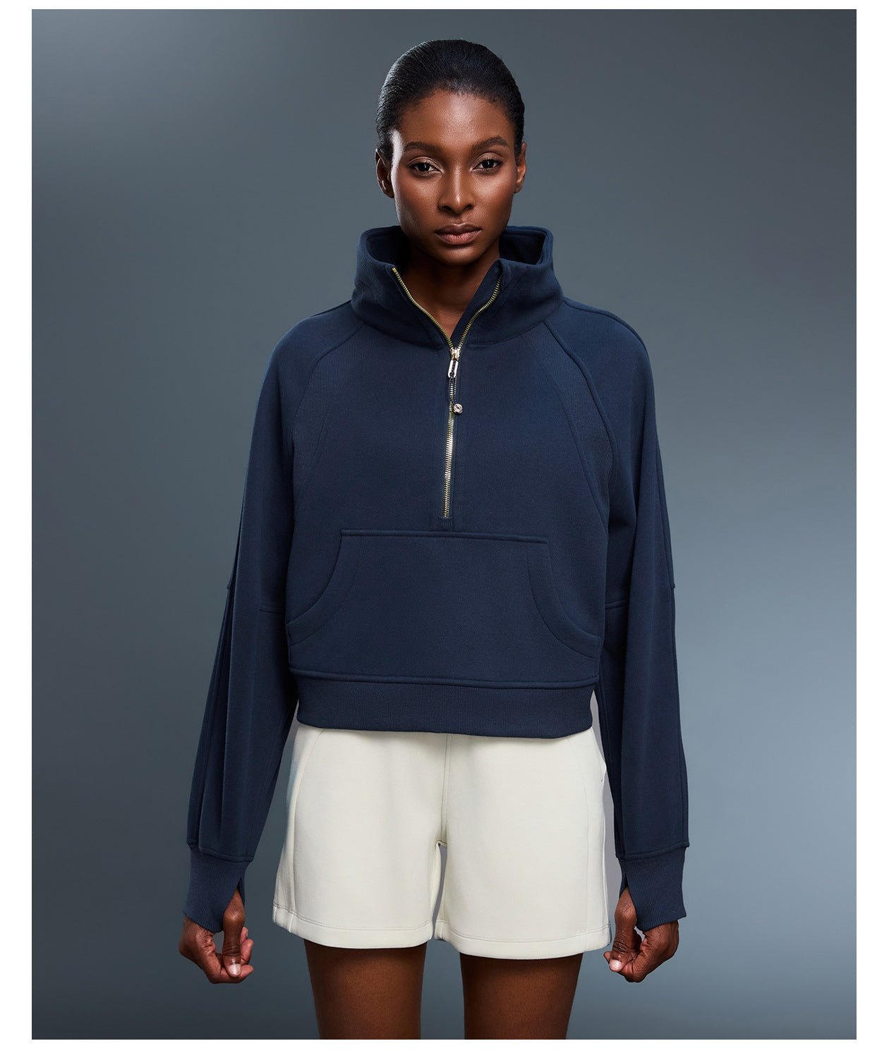 Winter Fleece - Lined Half - Zip High - Neck Pullover Thermal Jacket - WutongActive