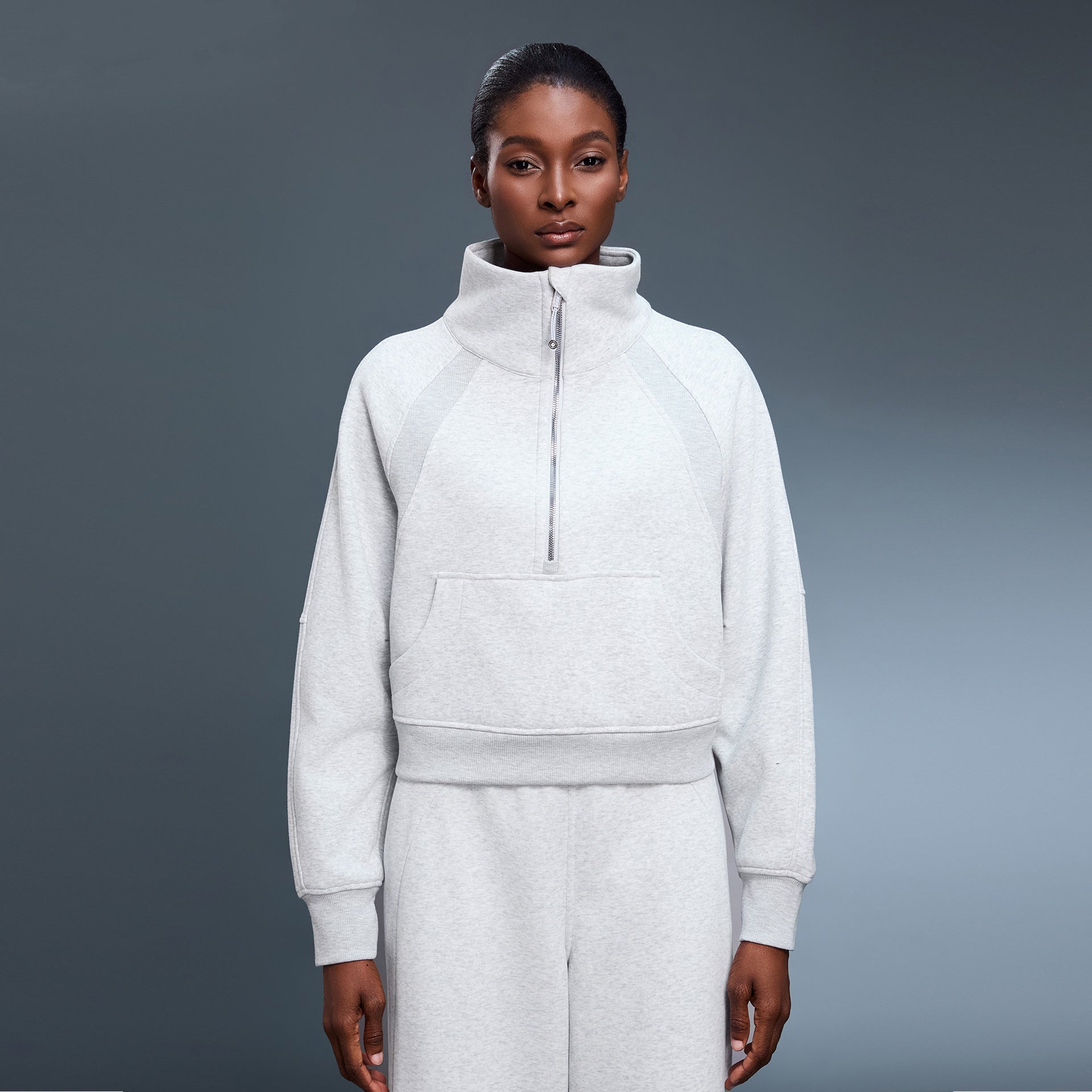 Winter Fleece - Lined Half - Zip High - Neck Pullover Thermal Jacket - WutongActive
