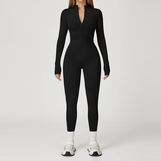 Winter Full - Body Onesie - Fleece - Lined Tight - Fit Yoga Jumpsuit - WutongActive