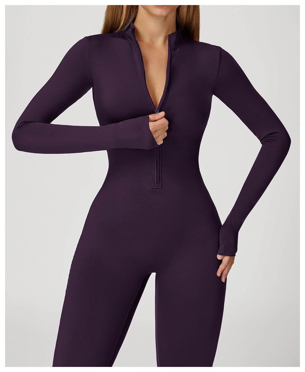 Winter Full - Body Onesie - Fleece - Lined Tight - Fit Yoga Jumpsuit - WutongActive