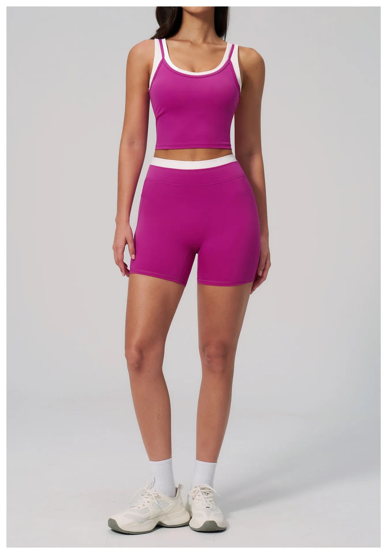 WutongActive Women's Ribbed High-Waist Activewear Set | Vest, Bra, Shorts & Pants