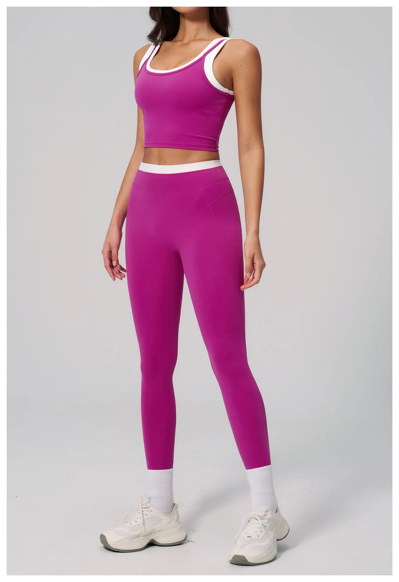 WutongActive Women's Ribbed High-Waist Activewear Set | Vest, Bra, Shorts & Pants