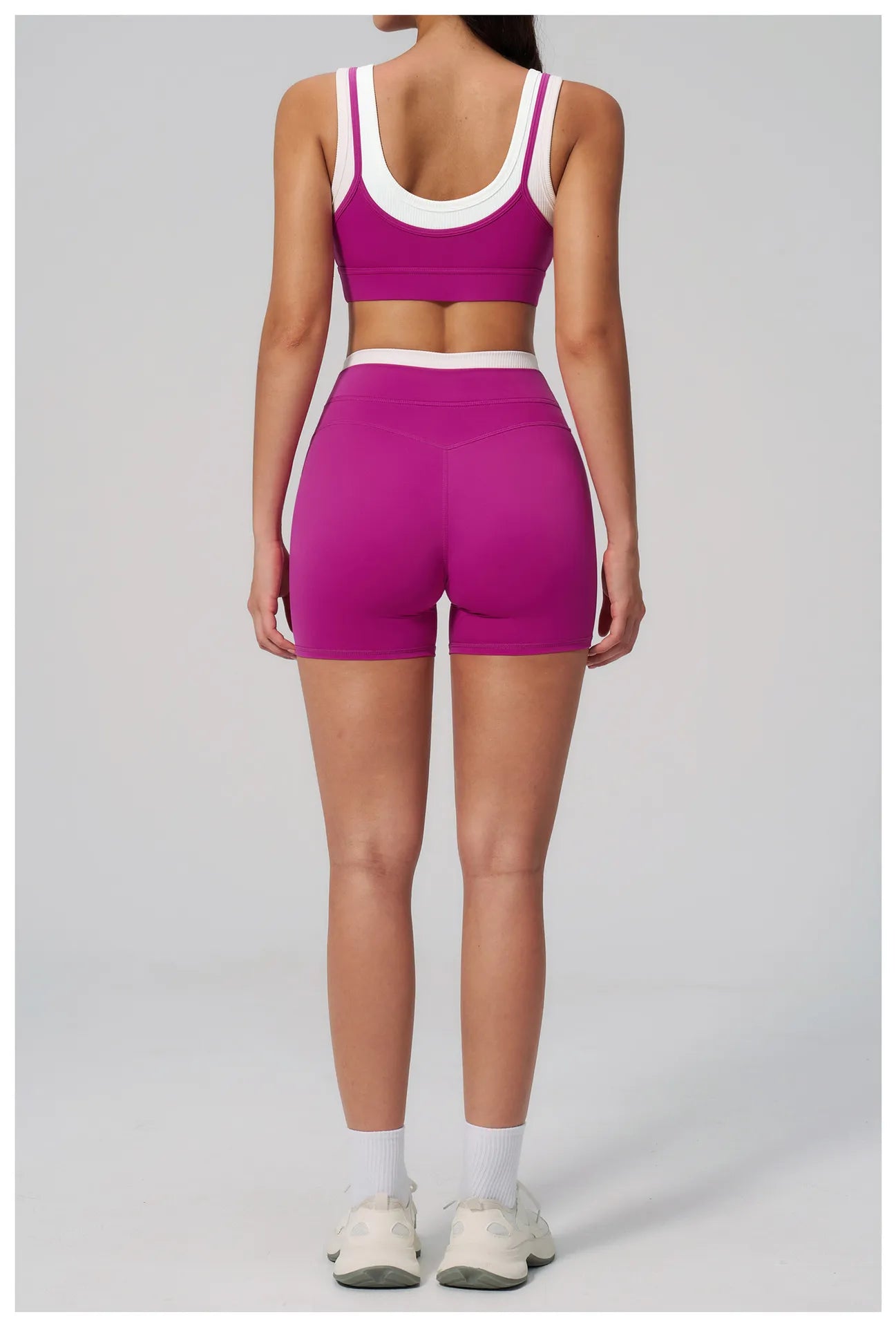 WutongActive Women's Ribbed High-Waist Activewear Set | Vest, Bra, Shorts & Pants