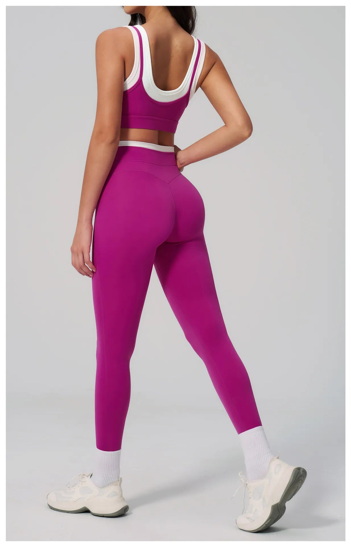 WutongActive Women's Ribbed High-Waist Activewear Set | Vest, Bra, Shorts & Pants