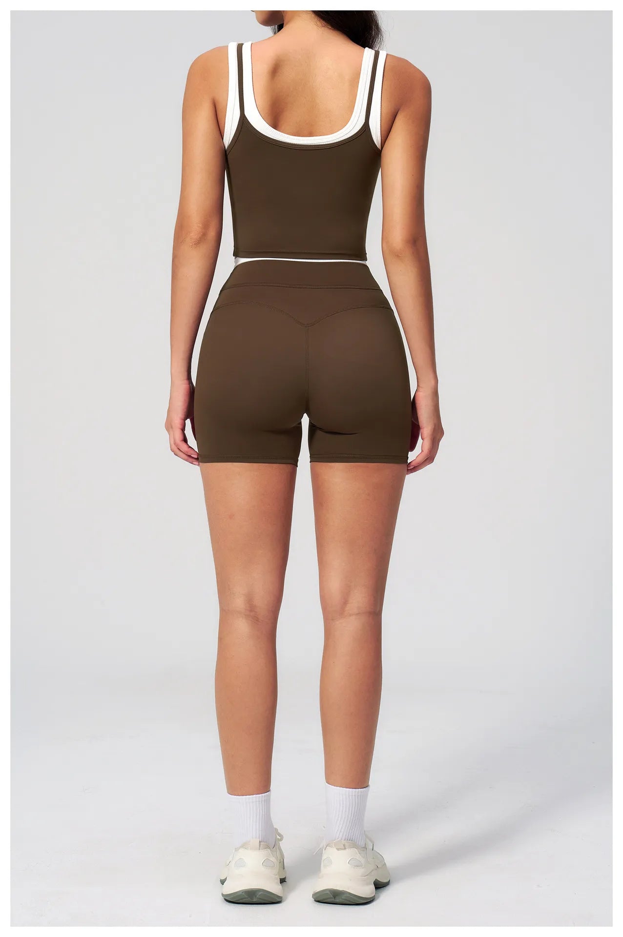 WutongActive Women's Ribbed High-Waist Activewear Set | Vest, Bra, Shorts & Pants