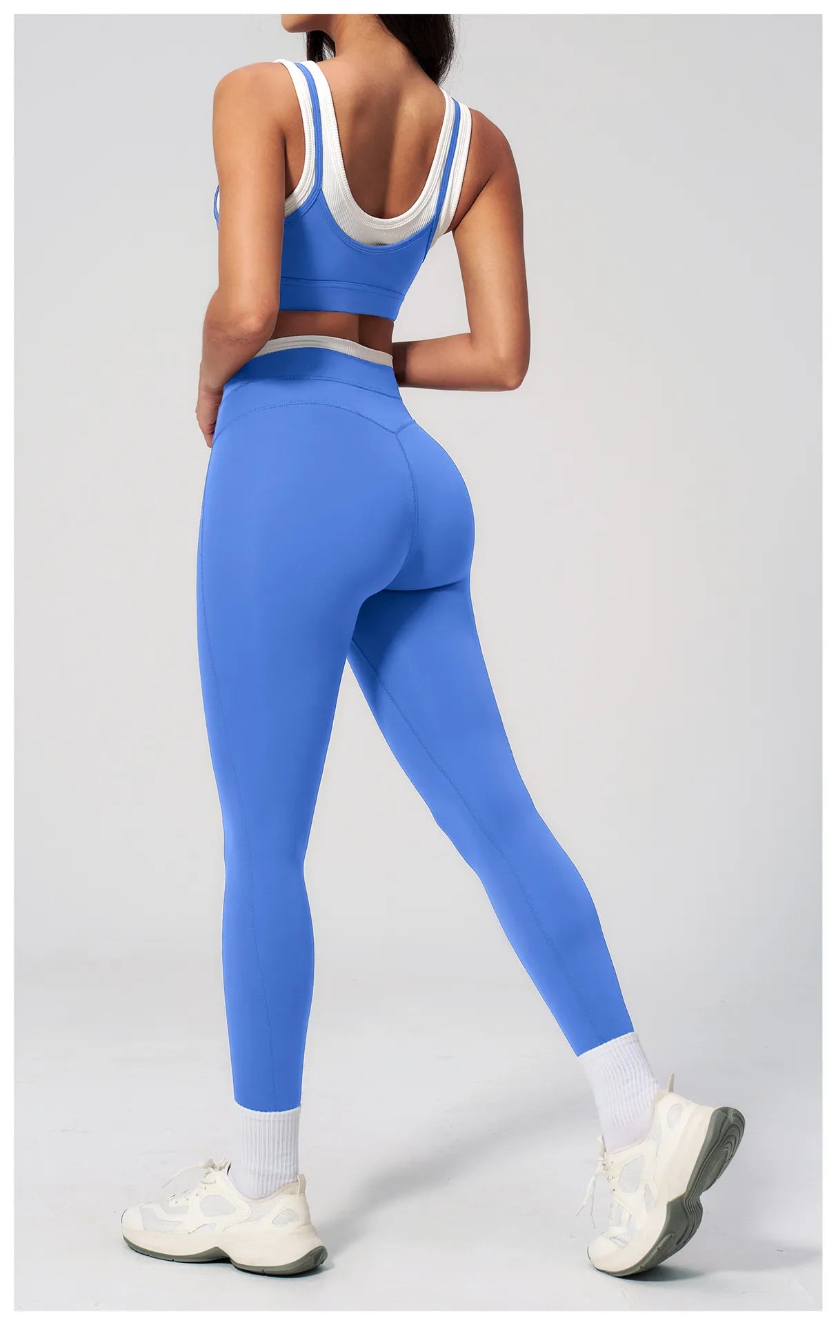 WutongActive Women's Ribbed High-Waist Activewear Set | Vest, Bra, Shorts & Pants